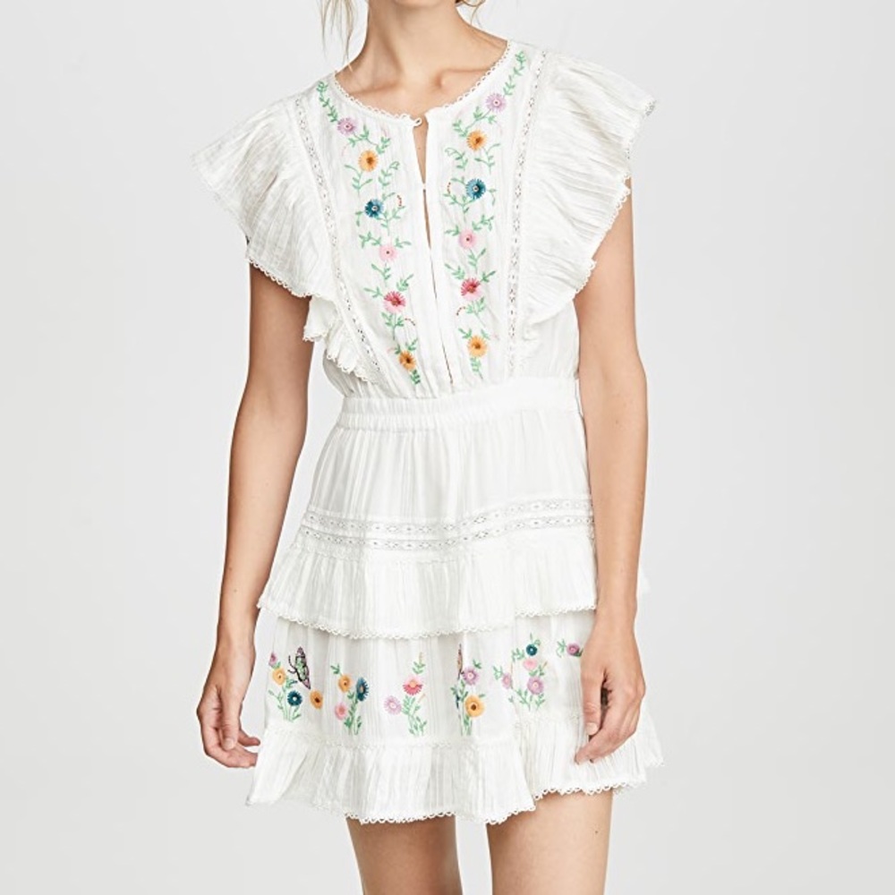 Loveshackfancy Romy embroidered dress sz S